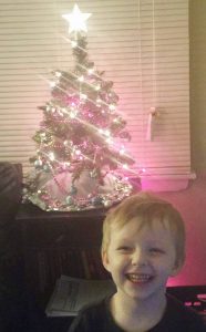 "Look at that!" He decorated it himself.